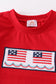 Patriotic flag embroidery smocked boy top