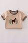 Camouflage hound embroidery romper
