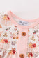 Coral pumpkin print girl bubble