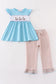 Blue duck embroidery girl set