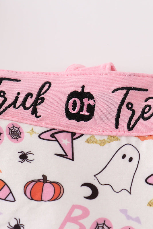 Pink halloween trick or treat bag