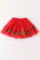 Red gingerbread sequin tutu skirt