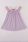 Purple Halloween pumpkin ghost embroidery dress