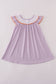 Purple Halloween pumpkin ghost embroidery dress