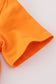 Orange Halloween pumpkin ghost embroidery top