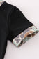 Black camouflage pumpkin applique romper
