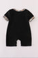 Black camouflage pumpkin applique romper