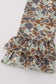 Camouflage print pumpkin applique ruffle pants set
