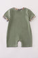 Camouflage print pumpkin applique romper