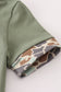 Camouflage print pumpkin applique romper