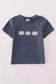 Blue embroidery top
