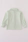 Sage turkey embroidery gingham button down shirt