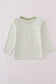 Sage turkey applique stripe top