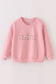 Pink mini embroidery mom&me sweatshirt