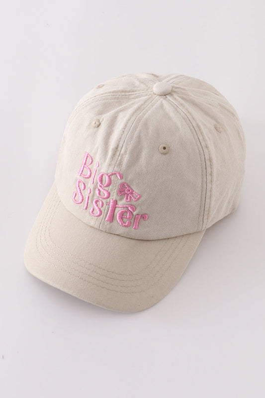 Khaki sister embroidery baseball cap