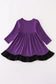 Purple halloween witch applique dress