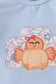 Blue turkey applique ruffle romper