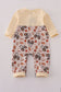 Yellow tractor french knot romper