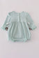 Blue boots embroidery ruffle bubble