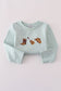 Blue boots embroidery pants set