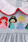 Blue princess embroidery stripe pants set