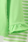 Green grinch embroidery ruffle pajamas set