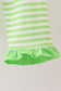 Green grinch embroidery ruffle pajamas set