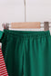 Red stripe santa milk biscuit french knot ruffle pants set