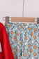 Red santa claus cookie french knot ruffle pants set