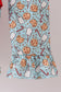 Red santa claus cookie french knot ruffle pants set