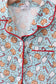 Santa claus cookie print ruffle pajams set