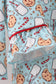 Santa claus cookie print ruffle pajams set