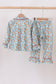 Santa claus cookie print ruffle pajams set