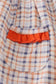 Orange turkey embroidery plaid ruffle pants set