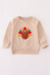 Beige turkey french knot top