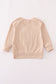 Beige turkey french knot top