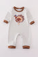 Rust stripe turkey applique boy romper