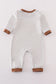 Rust stripe turkey applique boy romper