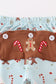 Blue christmas gingerbread boy pants set