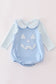 Blue halloween applique 2pc bubble set