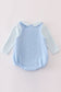 Blue halloween applique 2pc bubble set