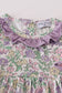 Purple floral print ruffle bloomer set