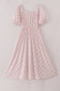 Pink floral print mom dress