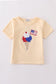 Ice cream flag sequin mom&me top