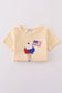 Ice cream flag sequin mom&me top