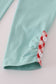 Red farm smocked ruffle pants set