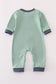 Blue excavator applique romper