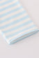 Blue crane applique stripe top