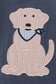 Navy puppy applique romper