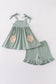 Sage sand dollar embroidery girl set